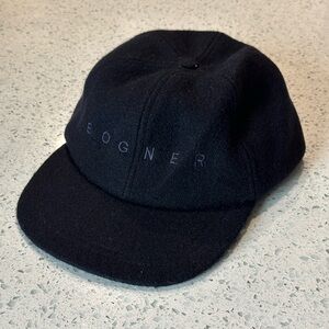 Vintage Bogner Wool Winter Hat with Ear Flaps in Black